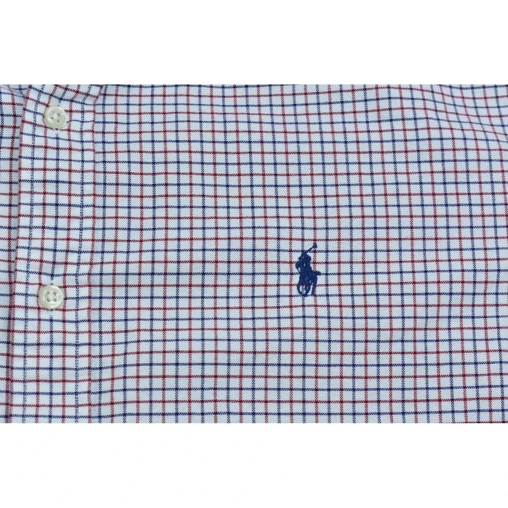 Ralph Lauren Classic Fit Men's Shirt Size XXL White/Red Plaid Check Button Down